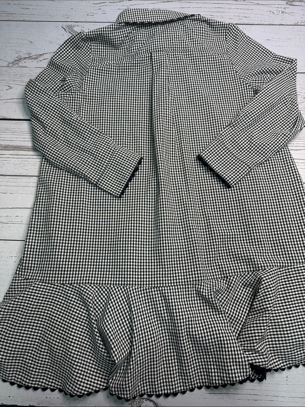 Women’s TUCKERNUCK Black And White Gingham Shirt Dress Size XL - Picture 6 of 6